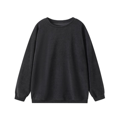 Damen Lässiges Sweatshirt mit Rippstruktur und weitem Schnitt Stalluxe