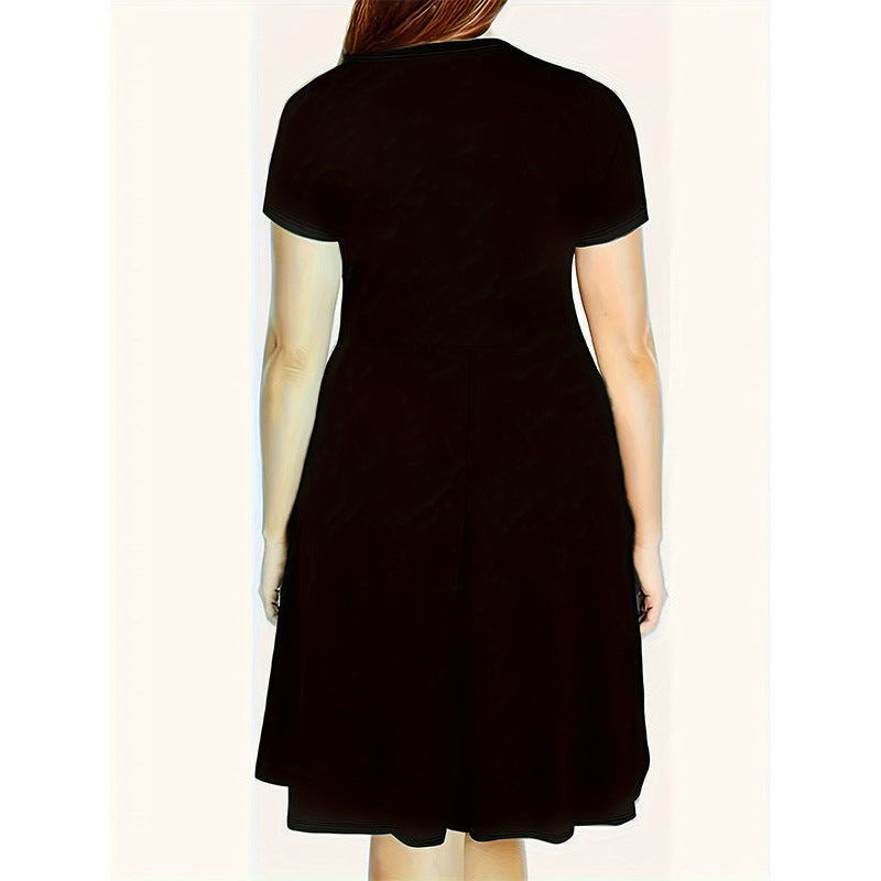 Damen Midi-Kleid mit Seitentaschen und schwingendem Rock Stalluxe
