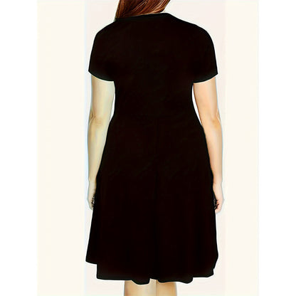 Damen Midi-Kleid mit Seitentaschen und schwingendem Rock Stalluxe