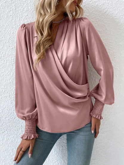 Damen Wickelbluse mit farbenfrohem Paisleymuster Stalluxe