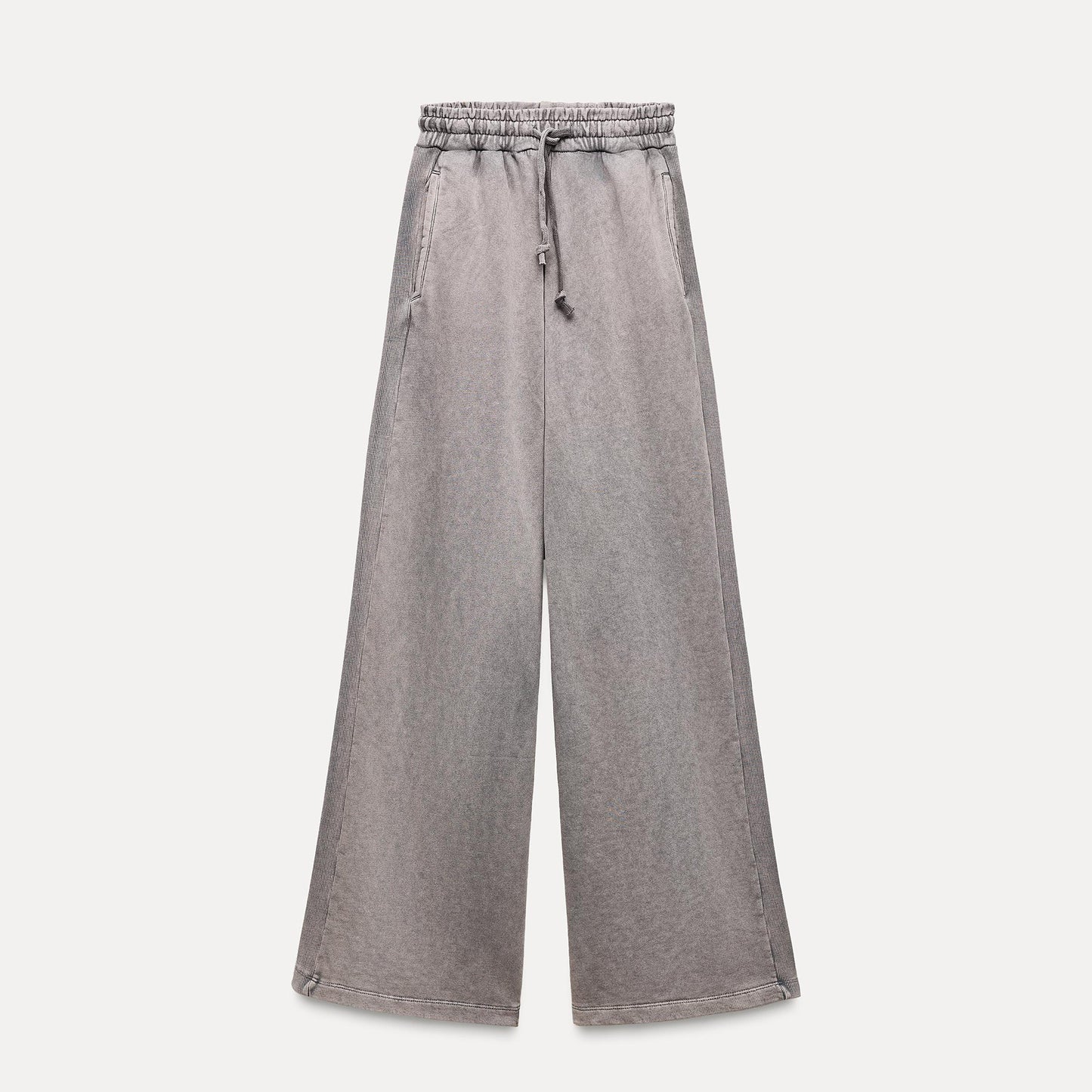 Damen modischer Zweiteiler mit cropped Hoodie und weiten Hosen Stalluxe