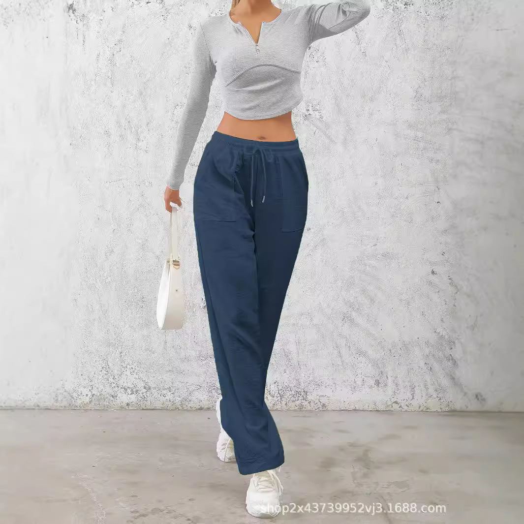 Damen Weitgeschnittene Freizeithose Stalluxe