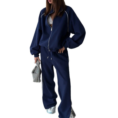 Damen Sportliche Sweatjacke und Jogginghose-Set Stalluxe