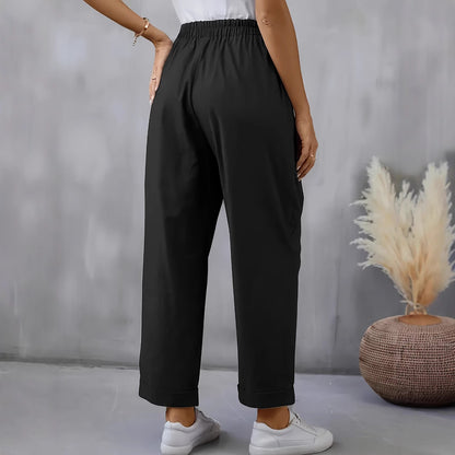 Damen stilvolle Cargo-Hose mit Knopfdetail und praktischen Taschen Stalluxe