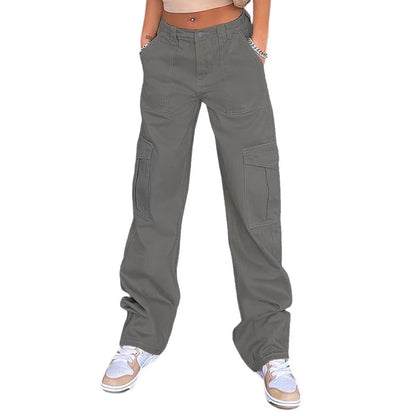 Damen Cargo-Hose mit praktischen Seitentaschen und weitem Schnitt Stalluxe