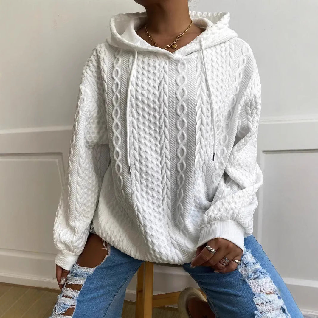Damen Strickdesign Kapuzenpullover im Oversize-Schnitt Stalluxe
