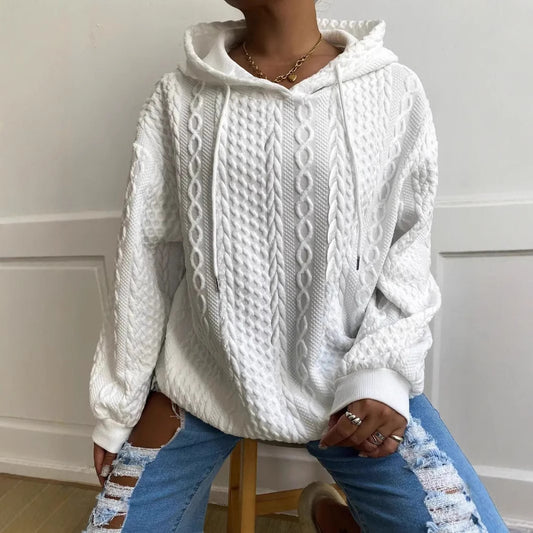 Damen Strickdesign Kapuzenpullover im Oversize-Schnitt Stalluxe