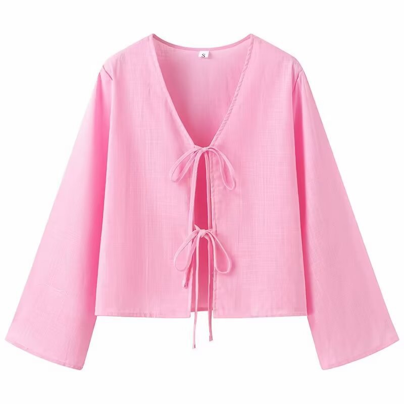 Damen modische Bluse mit weitem Arm Stalluxe