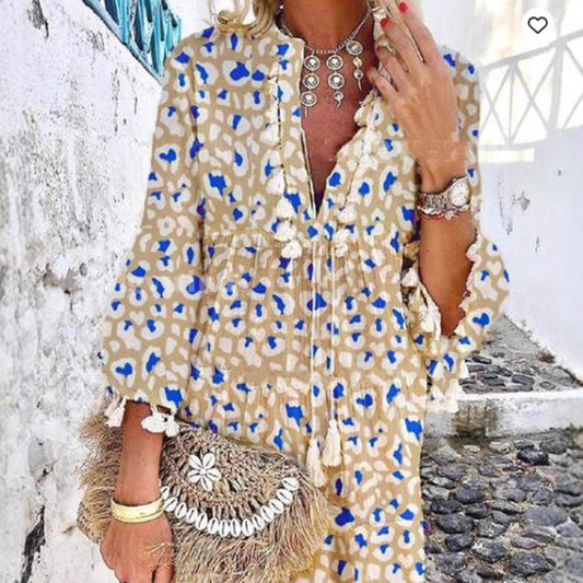 Damen Hippie-inspiriertes Kleid Stalluxe