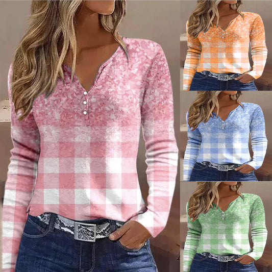 Damen Langarmshirt mit Knopfdetails Stalluxe
