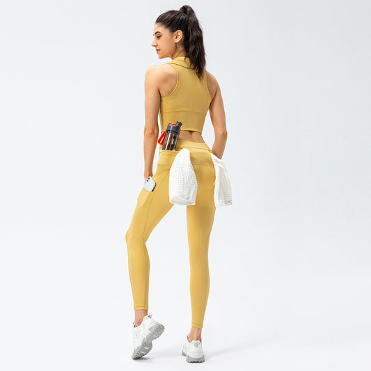 Damen Sportleggings mit integrierten Taschen und hohem Bund für optimalen Halt Stalluxe