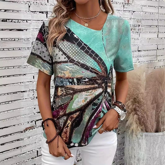 Damen T-Shirt mit einzigartigem Grafikdesign und komfortablem Schnitt Stalluxe