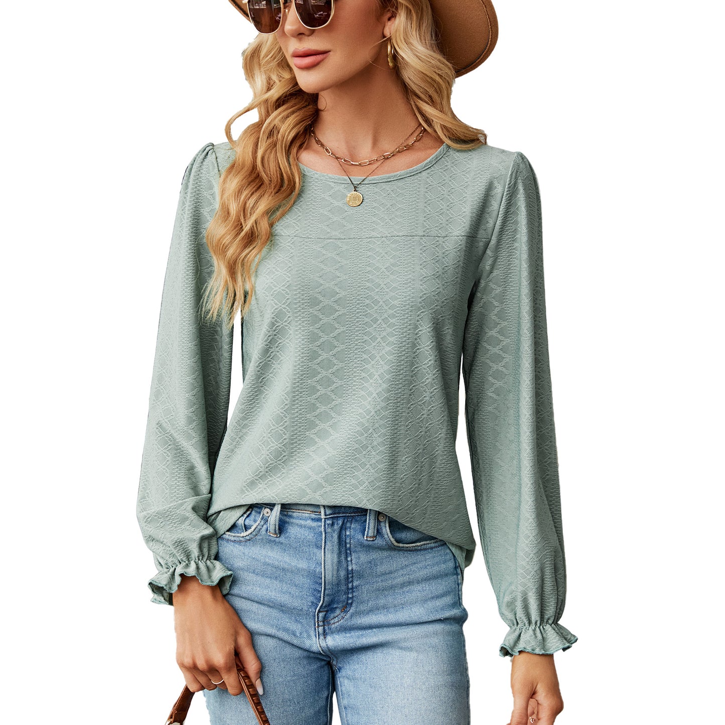Damen Blusenshirt mit Raffungen und elegantem Strukturdesign Stalluxe