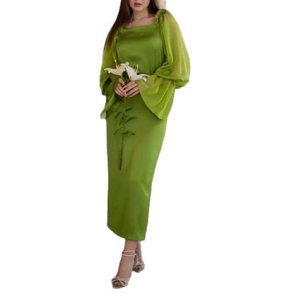 Damen Elegantes Abendkleid mit voluminösen Ärmeln Stalluxe