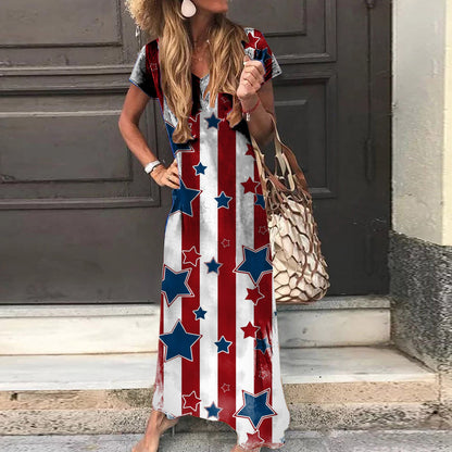 Women's Graphic Maxi Dress Stalluxe