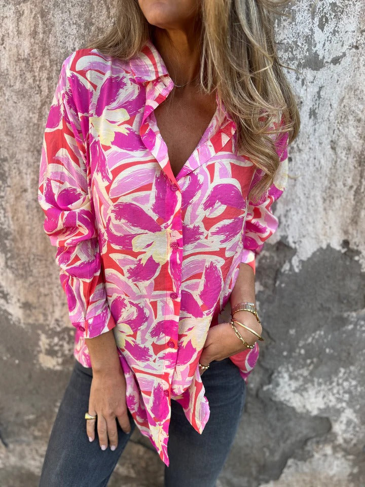 Damen Bluse mit floralen Mustern Stalluxe
