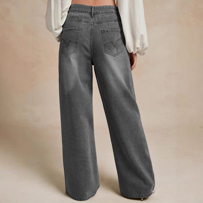 Damen weite High-Waist Jeans im aktuellen Casual-Look Stalluxe