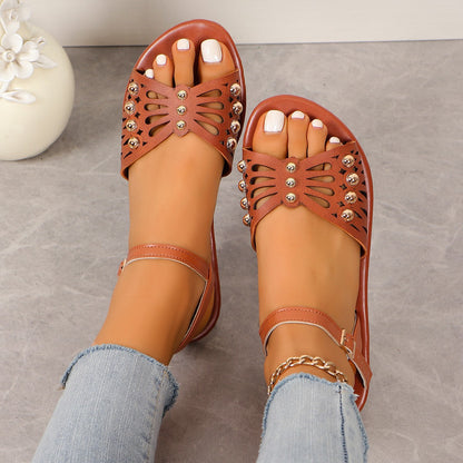 Damen modische Sandalen mit dekorativen Applikationen Stalluxe