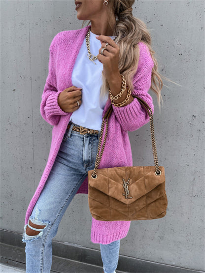 Damen Offene Strickjacke mit groben Maschen und lässigem Schnitt Stalluxe