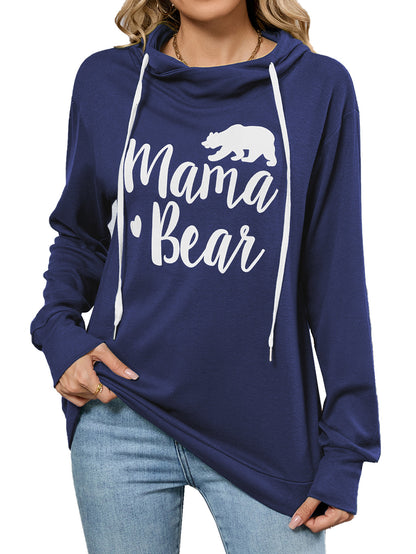 Damen lässiger Kapuzenpullover mit beschriftetem Design Stalluxe