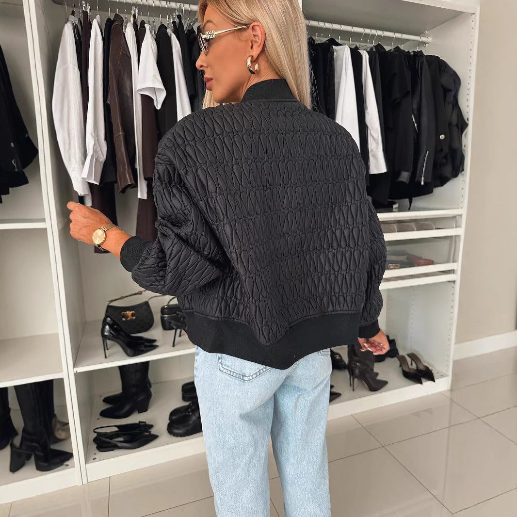 Damen Stepp-Bomberjacke mit elastischen Bündchen und modernem Reißverschluss Stalluxe