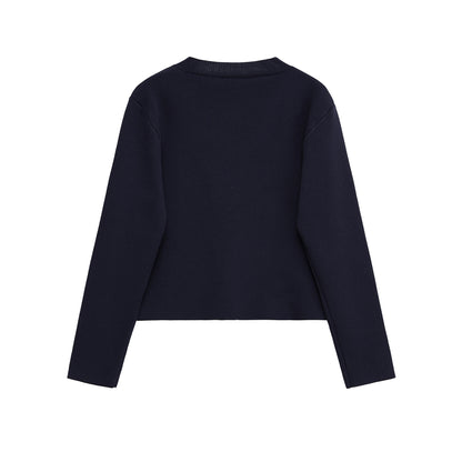 Damen modische Strickjacke mit dekorativem Knopf und elegantem Schnitt Stalluxe