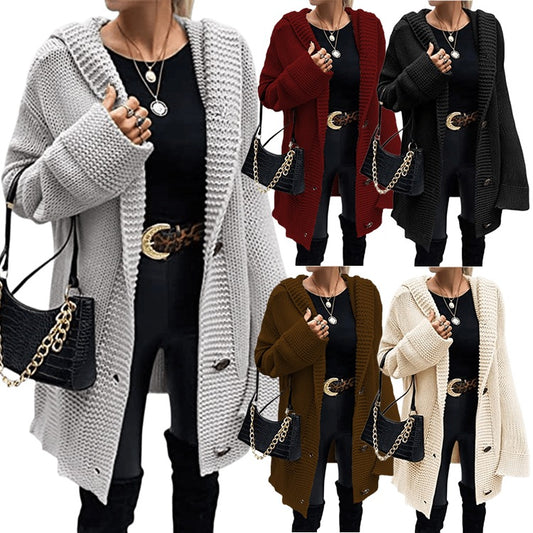 Damen Offene Strickjacke mit elegantem Strukturmuster und praktischen Taschen Stalluxe