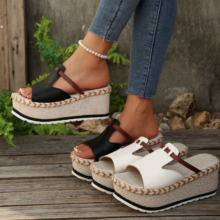 Damen Wedge-Pantoletten mit raffiniertem Design und gepolstertem Fußbett Stalluxe