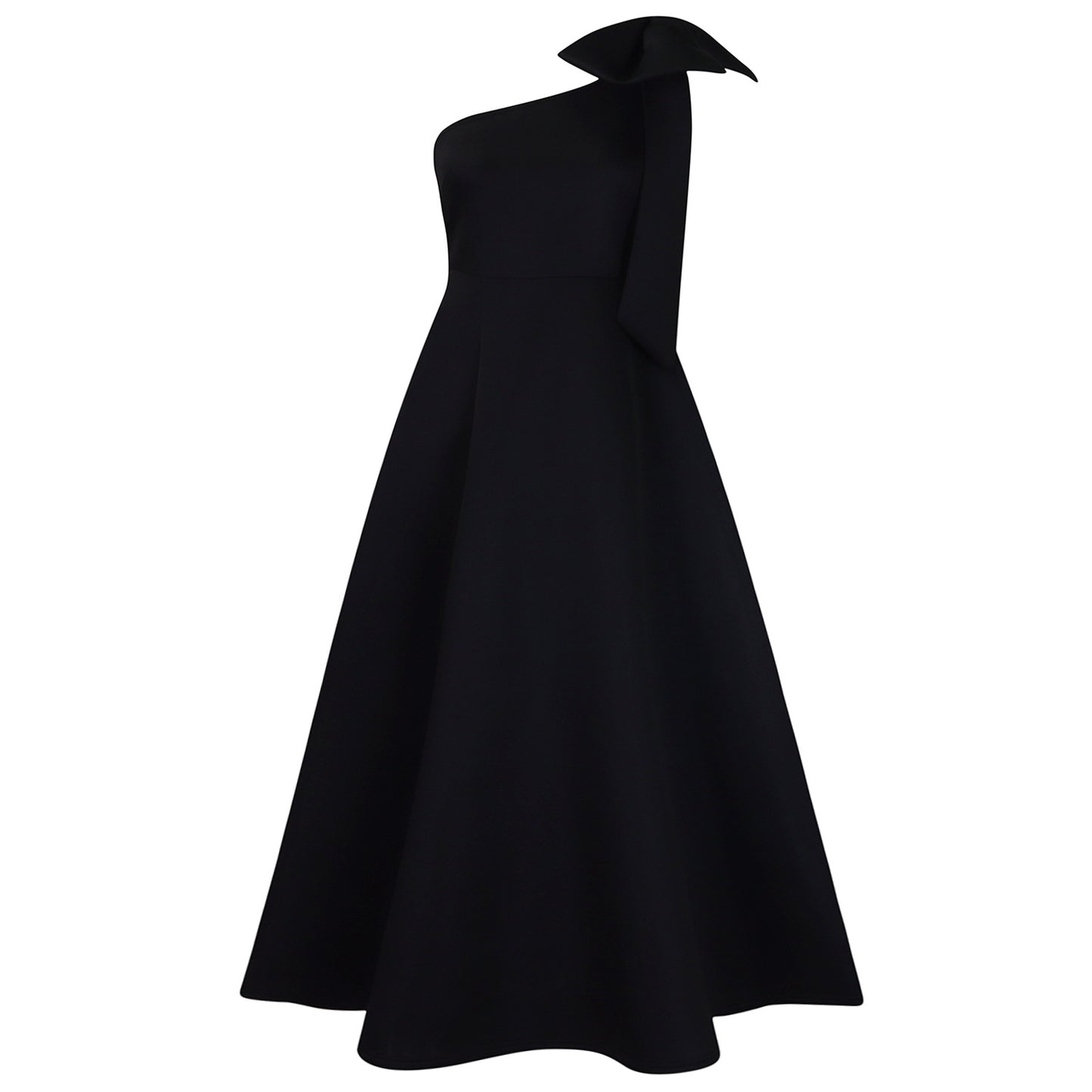 Damen Maxikleid mit asymmetrischem Schnitt und eleganter Schleife Stalluxe