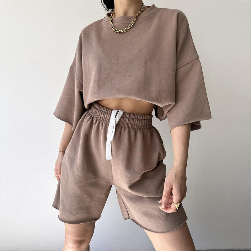 Damen lässiges Oversize Freizeit-Set mit weitem Schnitt und elastischem Bund Stalluxe