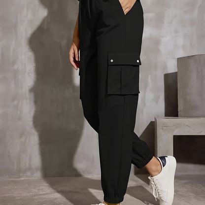 Damen Cargo-Hose mit elastischem Bund und praktischen Seitentaschen Stalluxe