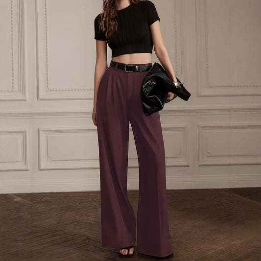 Damen elegante hochtaillierte Hosen Stalluxe