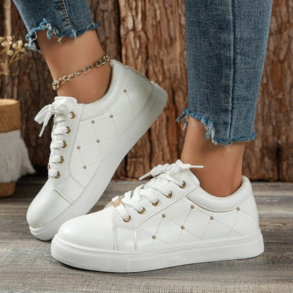 Damen Sportliche Sneakers im eleganten Steppmuster Stalluxe