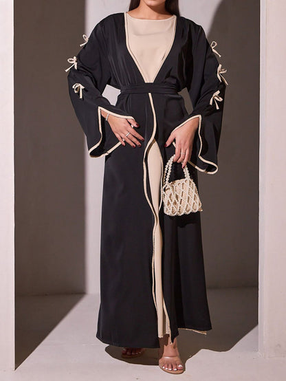 Damen Maxikleid mit eleganten Schleifendetails und fließendem Schnitt Stalluxe