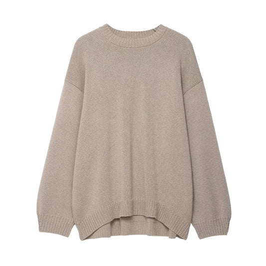 Damen Modischer Strickpullover mit lässigem Schnitt und weitem Saum Stalluxe