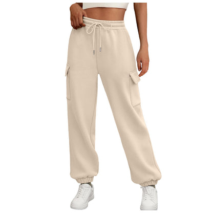 Damen Cargo-Hose mit Gummibund und seitlichen Taschen Stalluxe