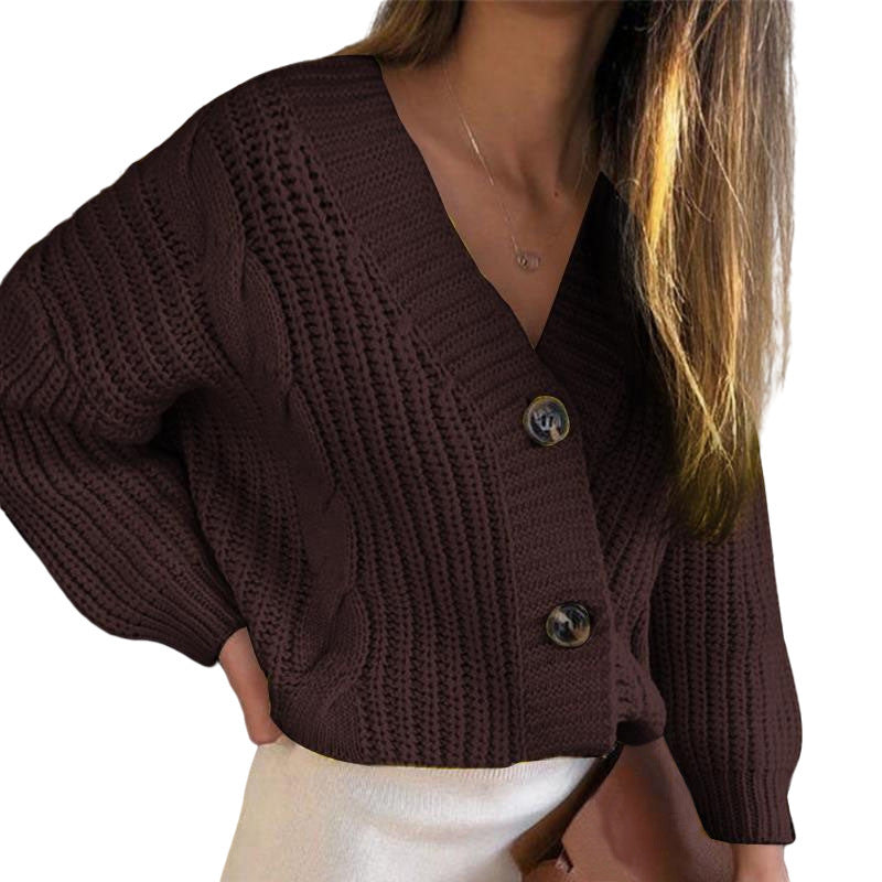 Damen lässige Strickjacke mit Knopfdetails und modernen Texturen Stalluxe