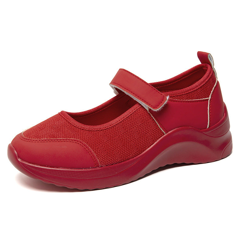 Damen bequeme Mary Jane Schuhe mit Klettverschluss und atmungsaktiver Obermaterial Stalluxe