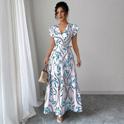 Damen Maxikleid mit floralem Muster Stalluxe