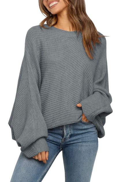 Damen Bequemer oversized Strickpullover mit weit geschnittenen Ärmeln Stalluxe