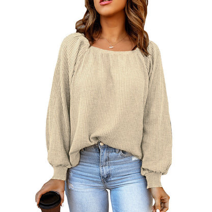 Women's Cozy Waffle Knit Sweater Stalluxe