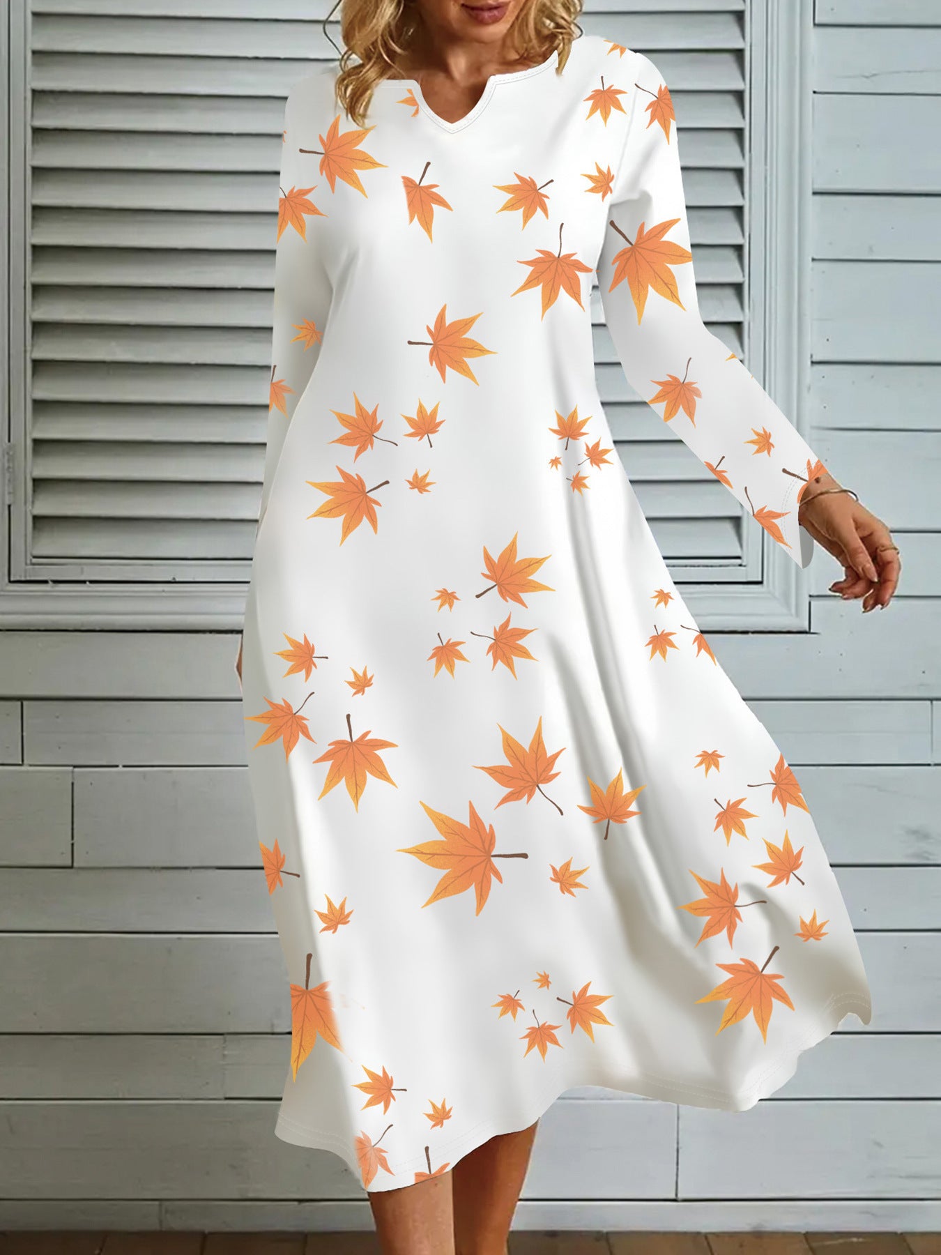 Damen Maxikleid mit V-Ausschnitt und floralem Druck Stalluxe