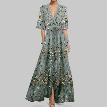 Damen Maxikleid mit floralem Design Stalluxe