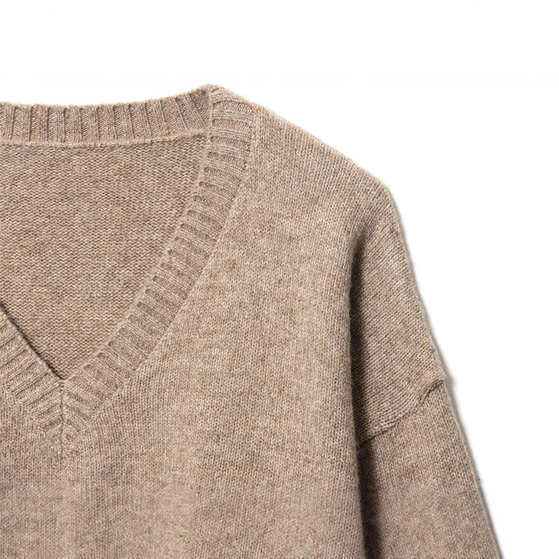 Damen V-Ausschnitt Pullover Stalluxe