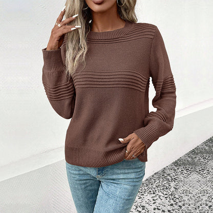 Damen exklusiver Strickpullover mit strukturiertem Design Stalluxe