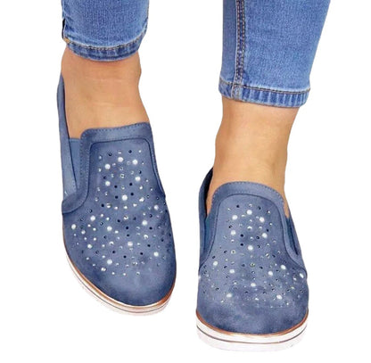 Damen Wedge-Sneaker mit funkelnden Applikationen Stalluxe