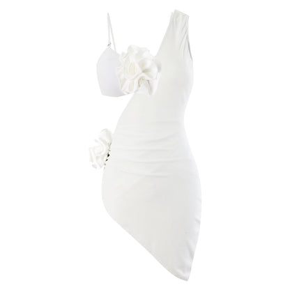 Damen Bikiniset mit modischem Wickelrock und floraler Applikation Stalluxe