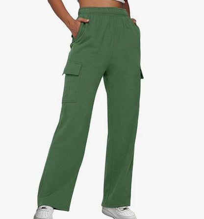 Damen vielseitige Cargo-Hose mit elastischem Bund und zahlreichen Taschen Stalluxe