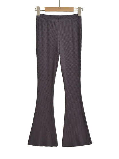 Damen Elegante Flared-Hose aus hochwertigem, elastischem Stretchmaterial mit hohem Bund Stalluxe