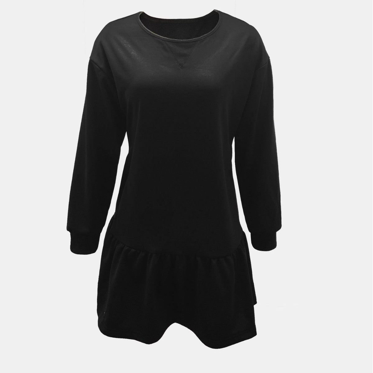 Damen lässiges Kleid mit weitem Schnitt und voluminösen Ärmeln Stalluxe